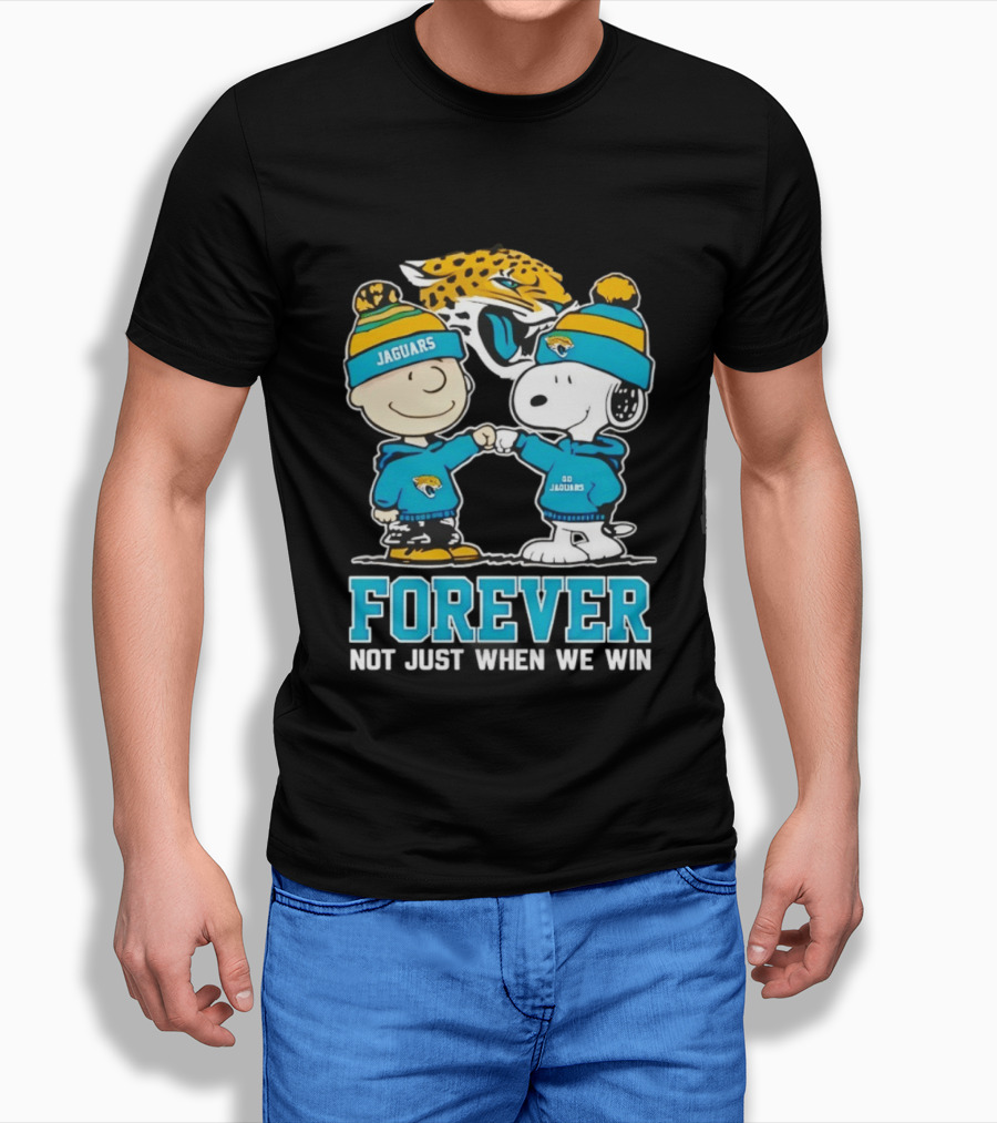 Charlie Brown Snoopy Jaguars Forever Not Just When We Win T-Shirt