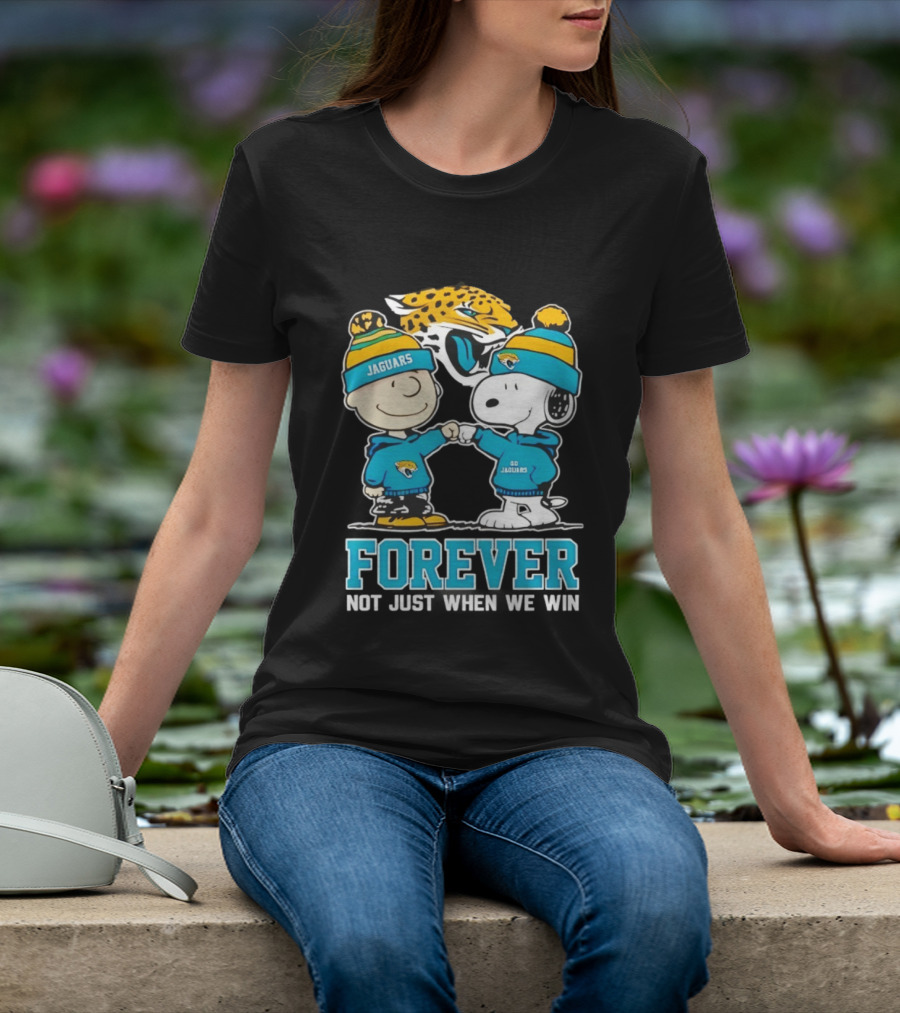 Charlie Brown Snoopy Jaguars Forever Not Just When We Win T-Shirt