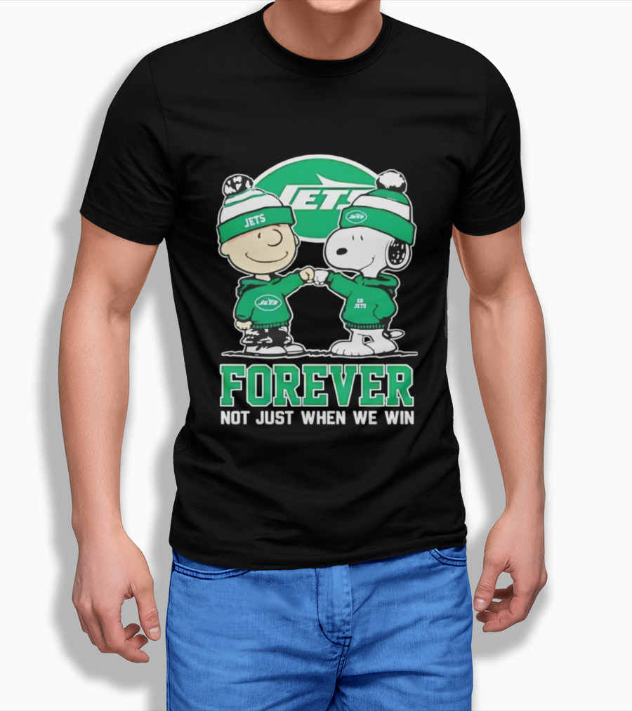 Peanuts Snoopy Charlie Brown Jets Forever Not Just When We Win T-Shirt