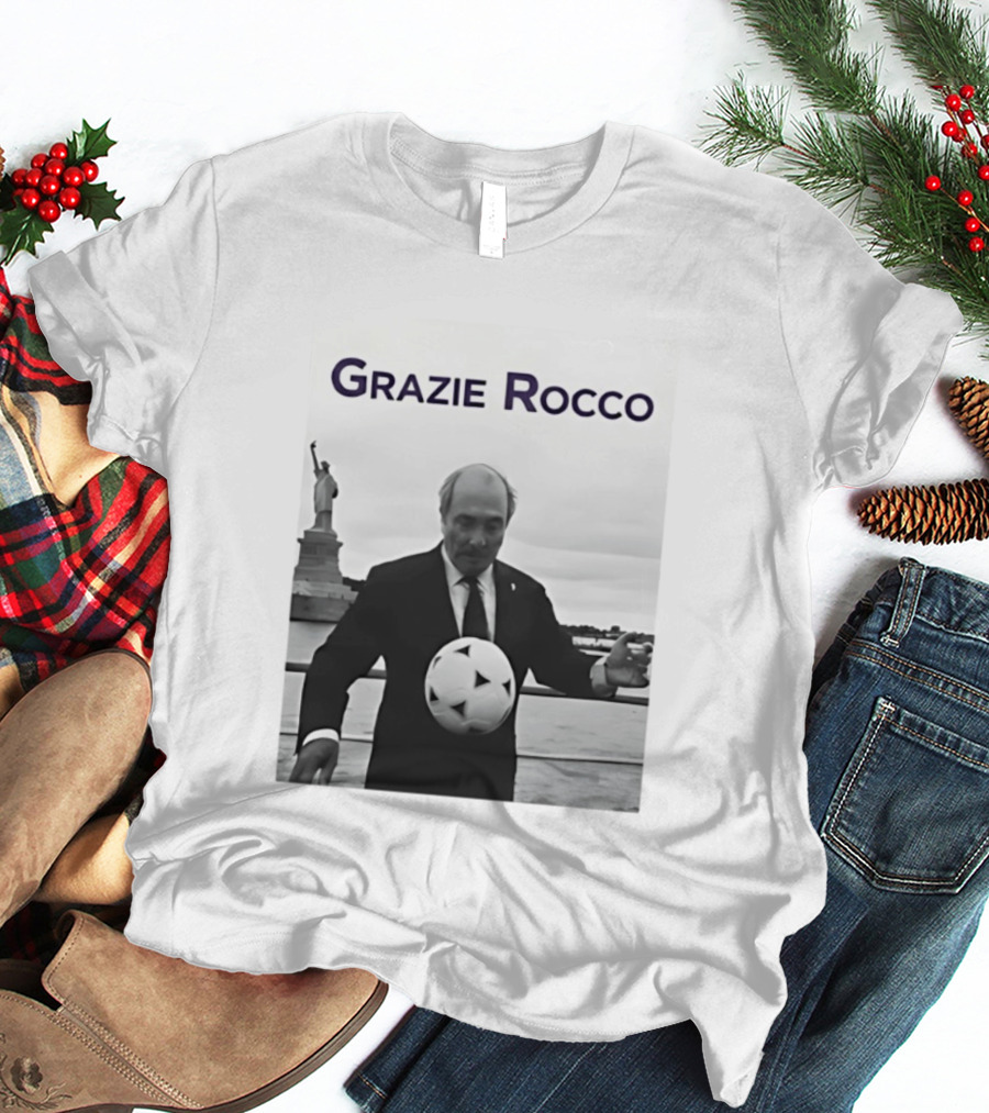 Grazie Rocco Commisso Statue Of Liberty Soccer T-Shirt