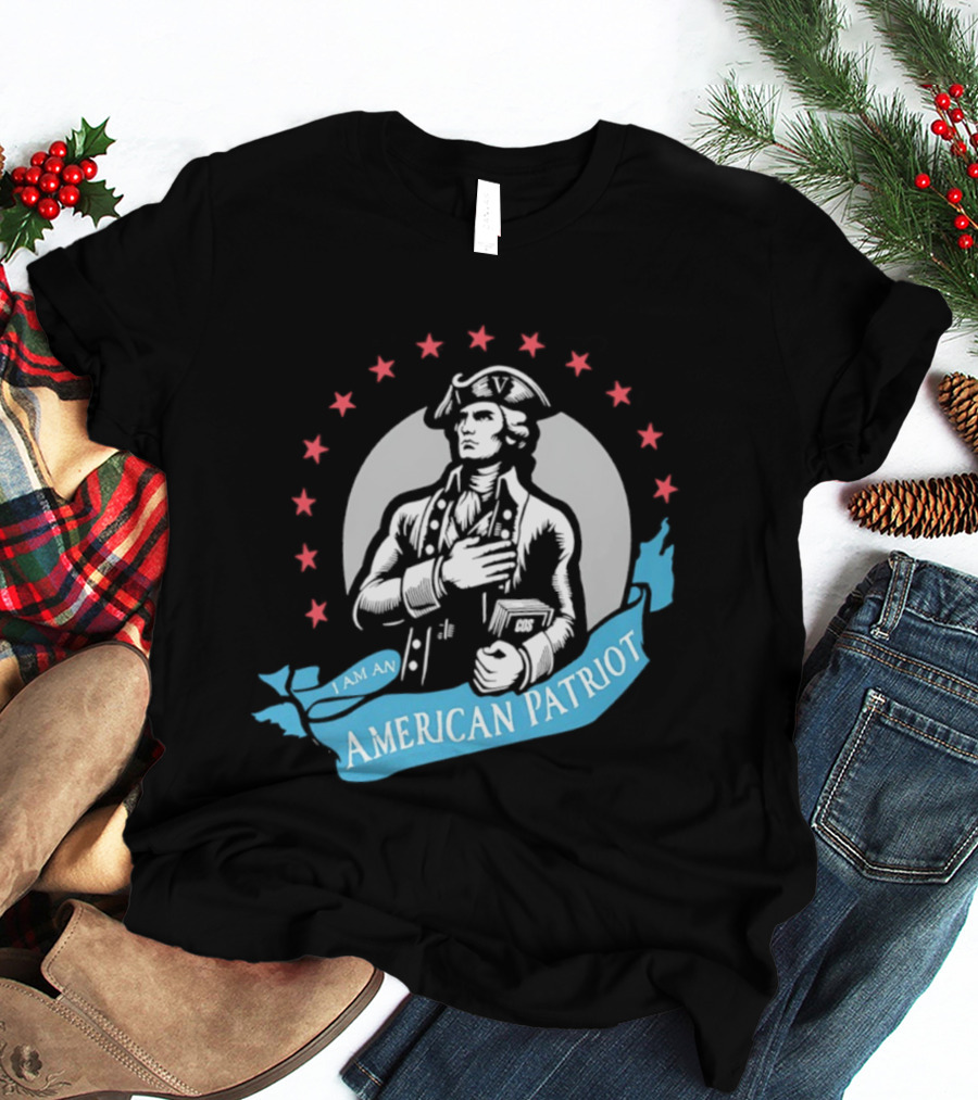 I Am An American Patriot Historical Figure With Stars T-Shirt