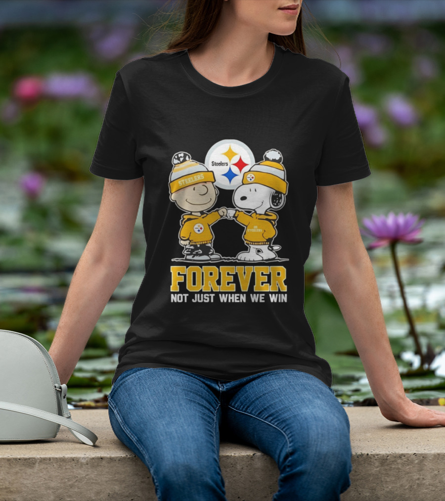 Peanut Snoopy Charlie Brown Steelers Forever Not Just When We Win T-Shirt