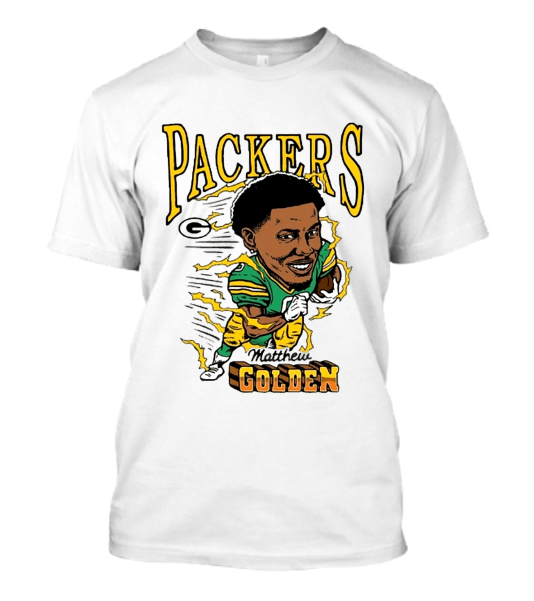 Packers Matthew Golden Caricature Homage T-Shirt