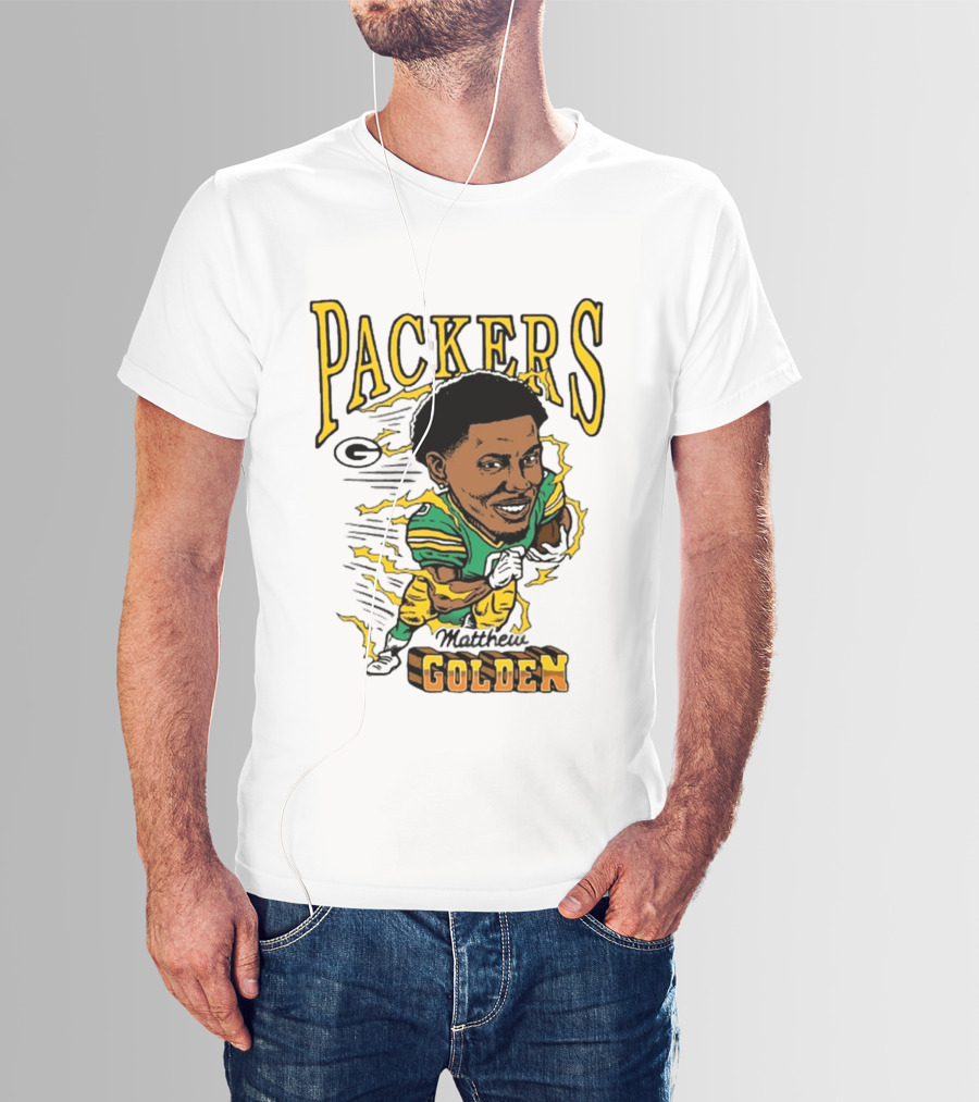 Packers Matthew Golden Caricature Homage T-Shirt