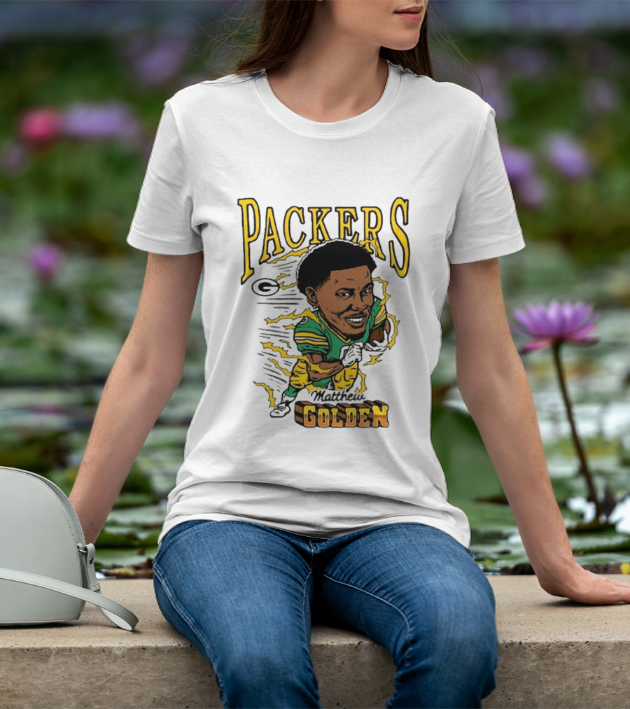 Packers Matthew Golden Caricature Homage T-Shirt