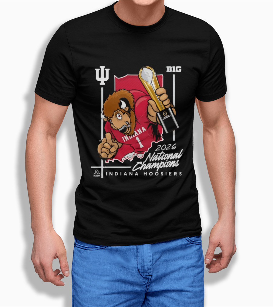 Indiana Hoosiers National Champs 2025 Trophy Victory B1G Indiana T-Shirt