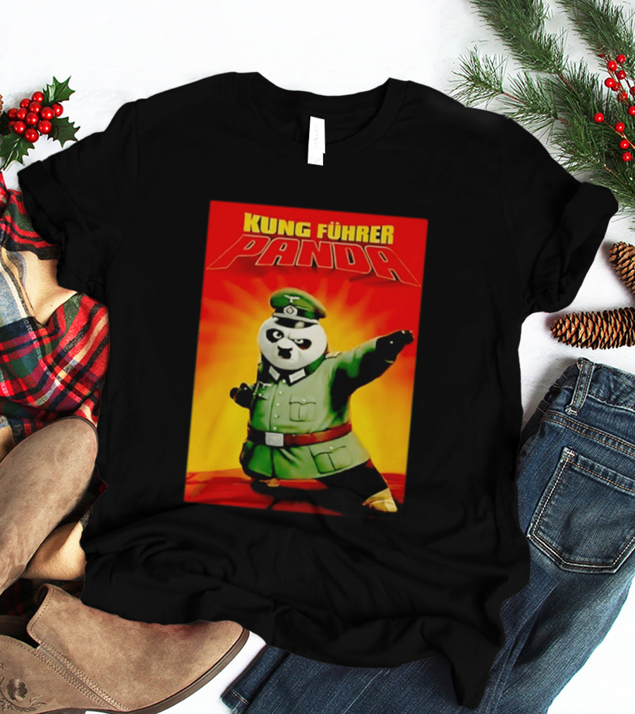 Kung Fuhrer Panda Parody Martial Arts Soldier Pun T-Shirt