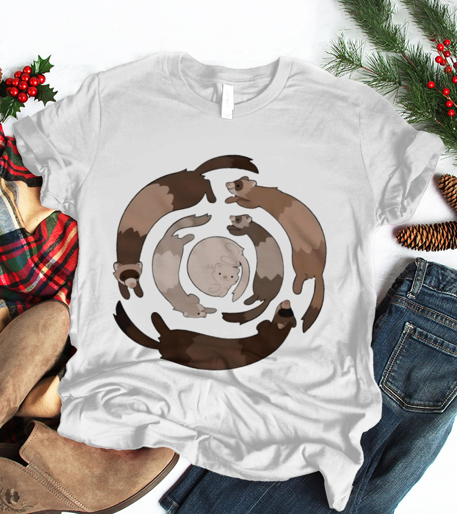 Pirate Software Humane World Animals Ferret Circle T-Shirt