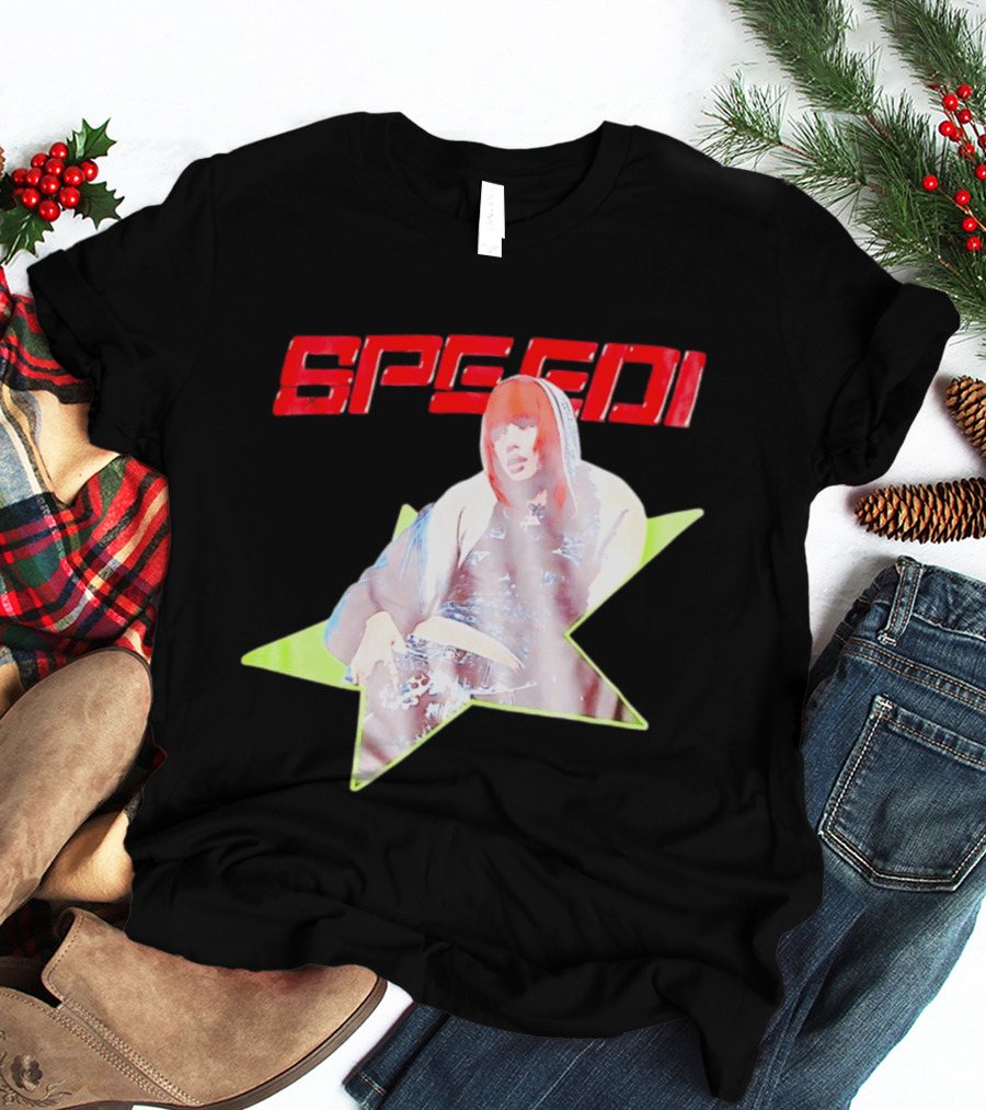 Lisa X AlterEgo Speedi Red Text Star T-Shirt