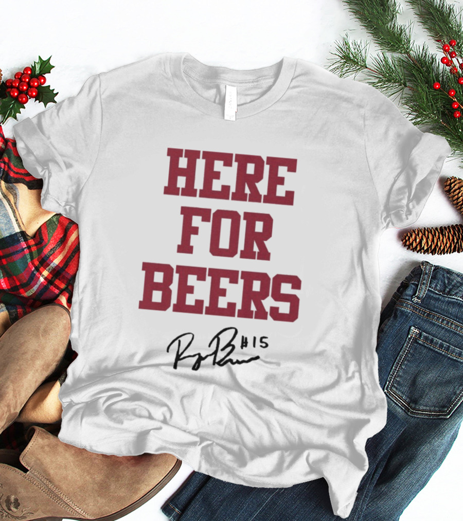 Raegan Beers Here For Beers #15 Oklahoma Sooners T-Shirt