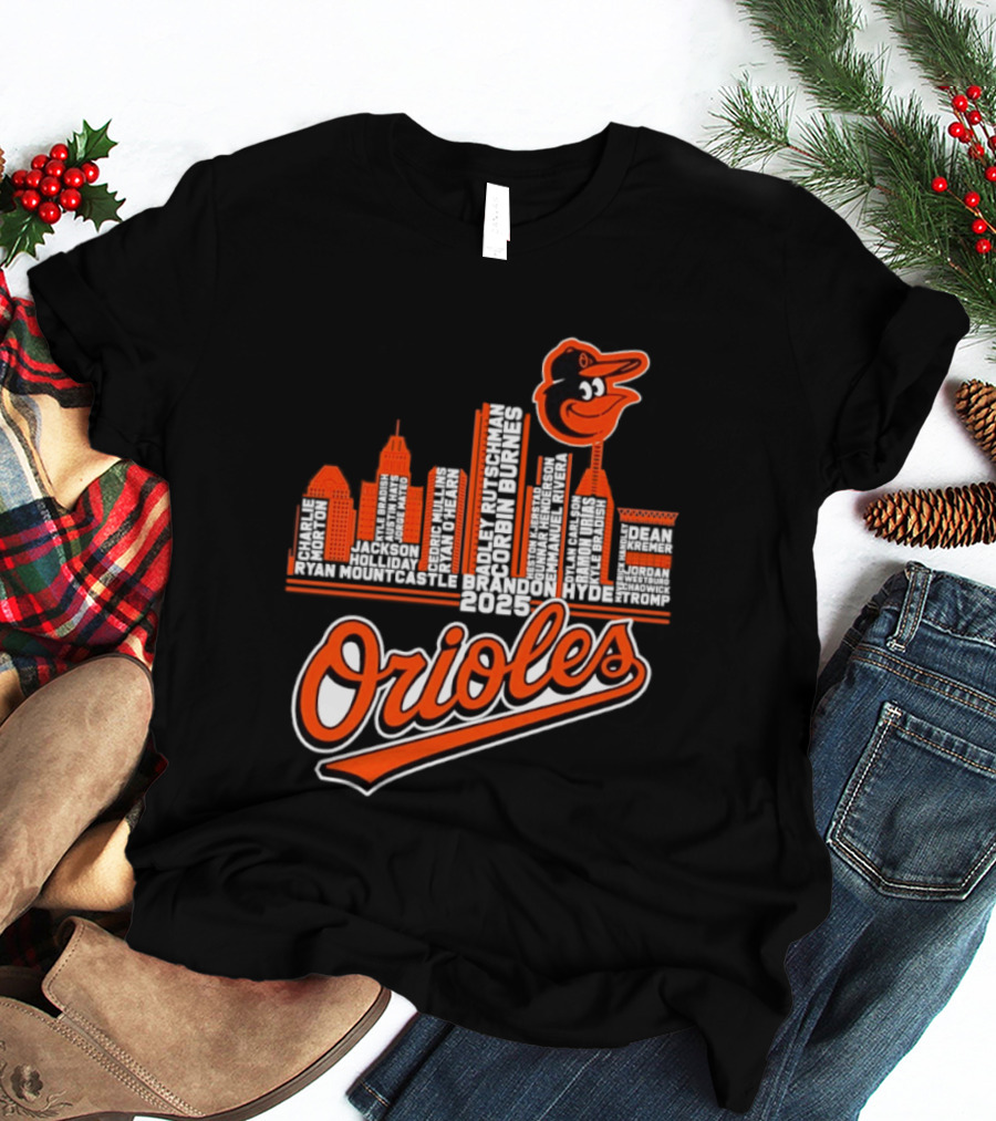 Baltimore Orioles City Skyline 2025 T-Shirt
