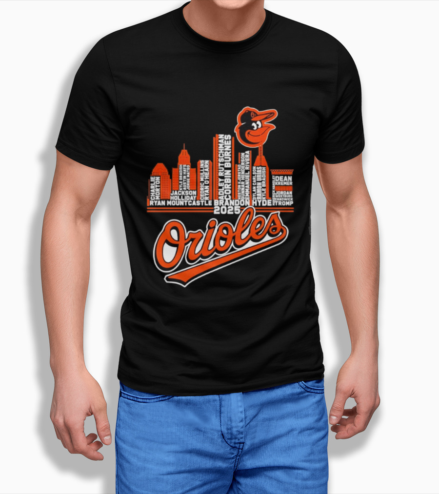 Baltimore Orioles City Skyline 2025 T-Shirt