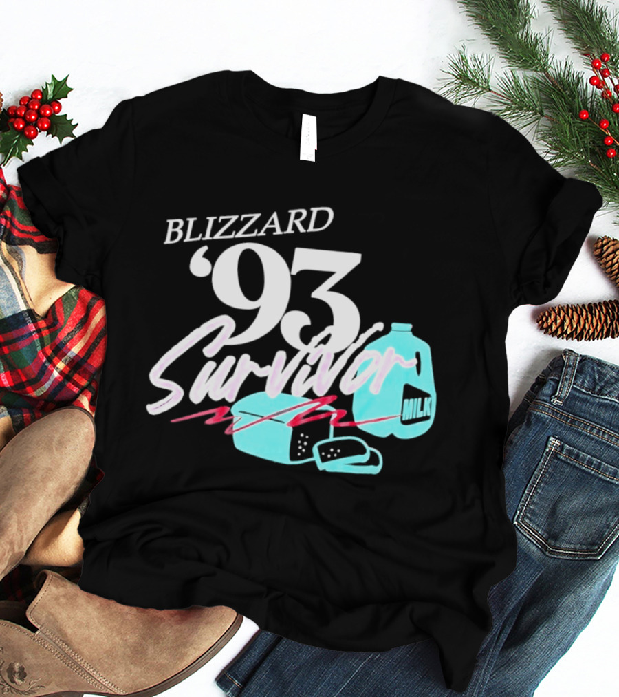 Blizzard '93 Survivor Milk Bread Humor T-Shirt