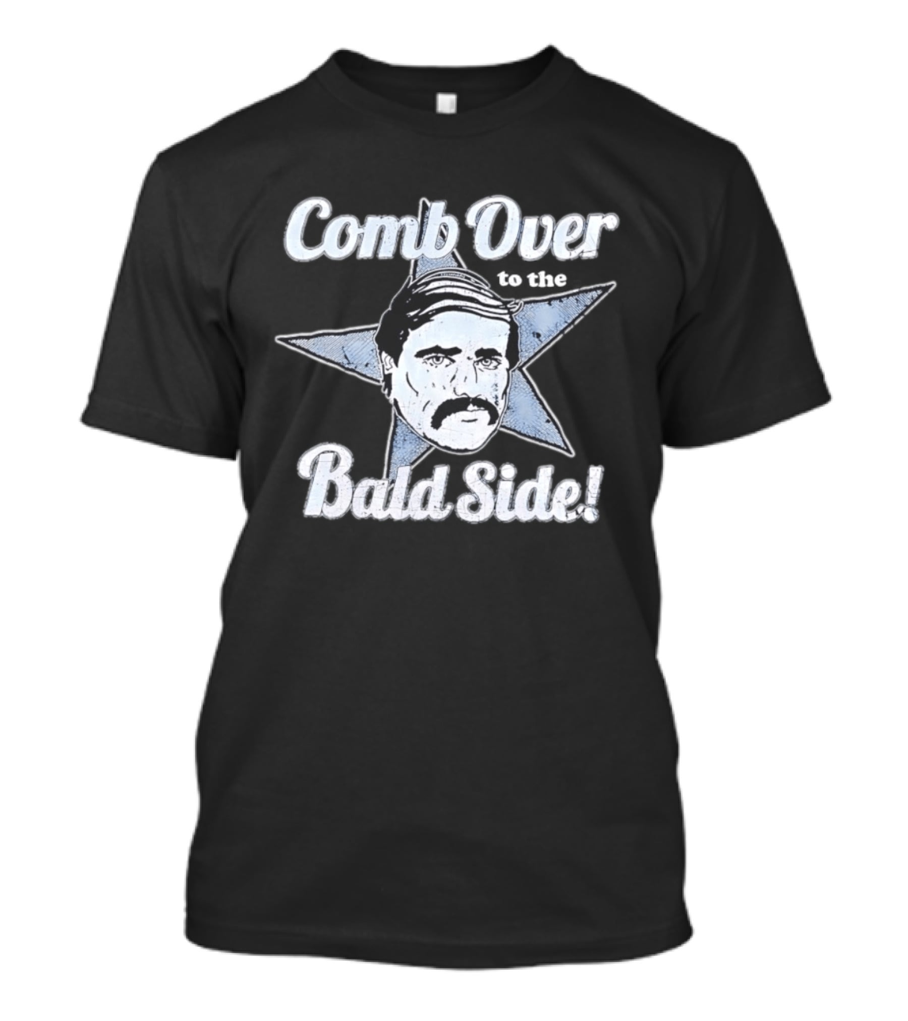 Comb Over To The Bald Side Star Face Comb Comb T-Shirt