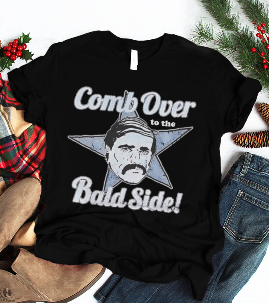 Comb Over To The Bald Side Star Face Comb Comb T-Shirt