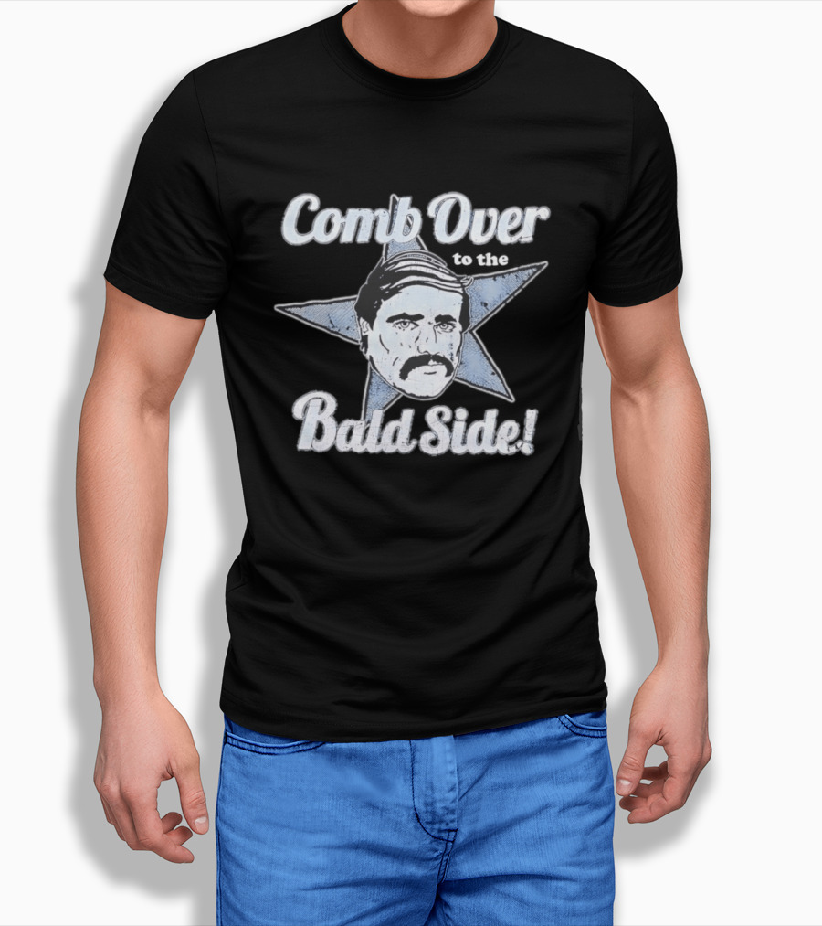 Comb Over To The Bald Side Star Face Comb Comb T-Shirt
