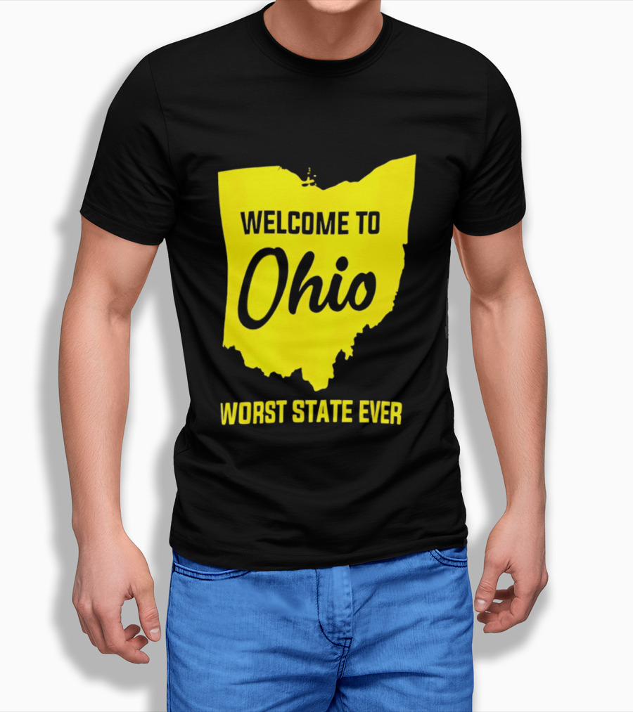 Welcome To Ohio Worst State Ever Map T-Shirt