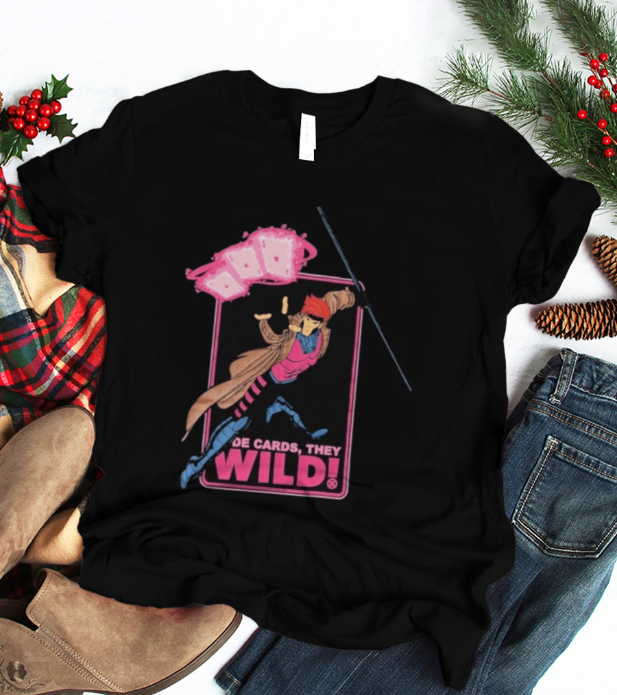 X Men 97 De Cards They Wild Aces Gambit Playing Cards T-Shirt