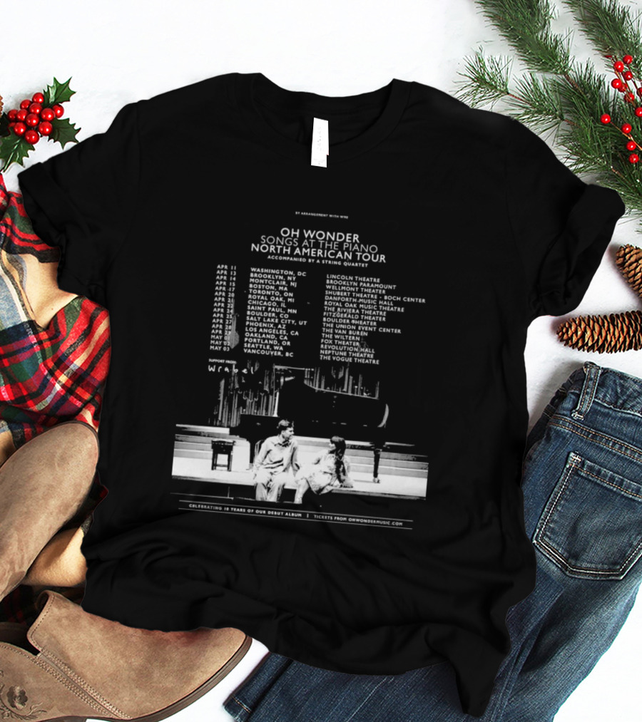Oh Wonder Songs At The Piano North American Tour 2026 Dates And Venues T-Shirt
