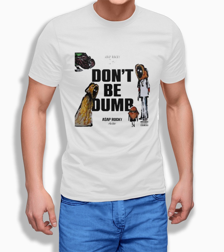 ASAP Rocky X Tim Burton Don't Be Dumb Character Collab T-Shirt