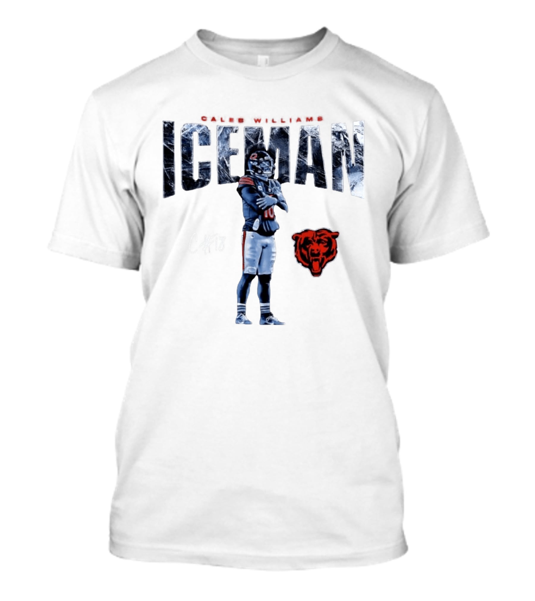 Caleb Williams Chicago Bears Iceman Football Team Roaring Sports T-Shirt