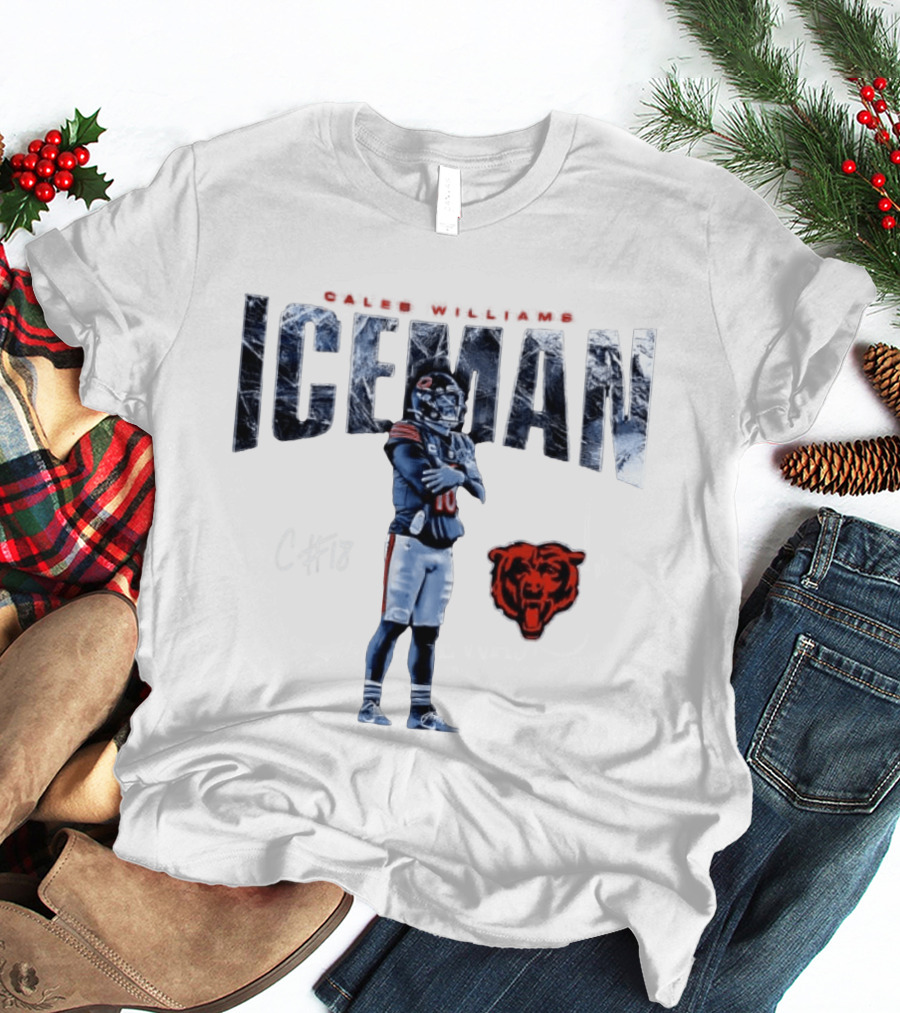 Caleb Williams Chicago Bears Iceman Football Team Roaring Sports T-Shirt