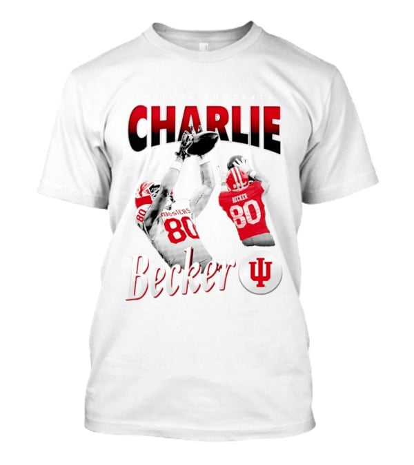 Charlie Becker Indiana Hoosiers Football 80 Receiver Catch IU T-Shirt