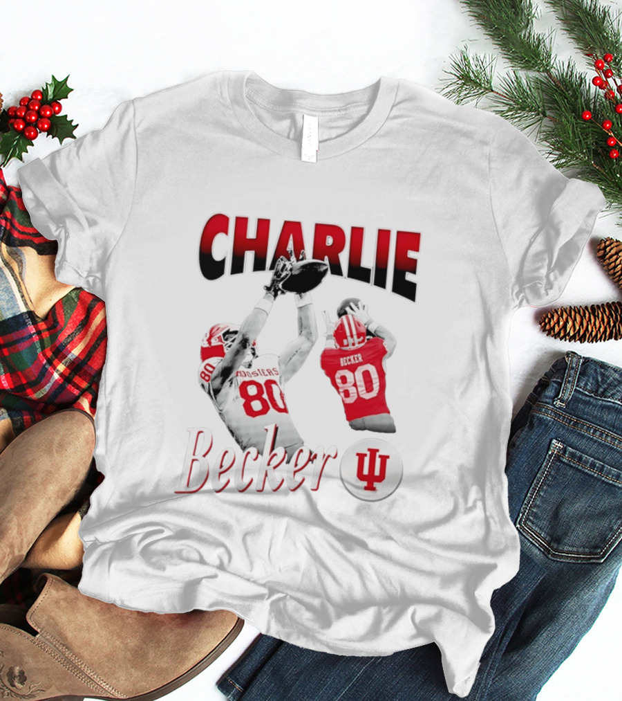 Charlie Becker Indiana Hoosiers Football 80 Receiver Catch IU T-Shirt