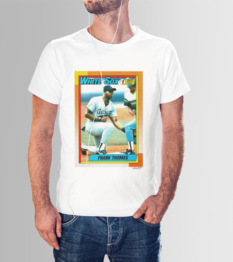 White Sox Frank Thomas 1990 Topps No. 1 Draft Pick Rookie Card T-Shirt