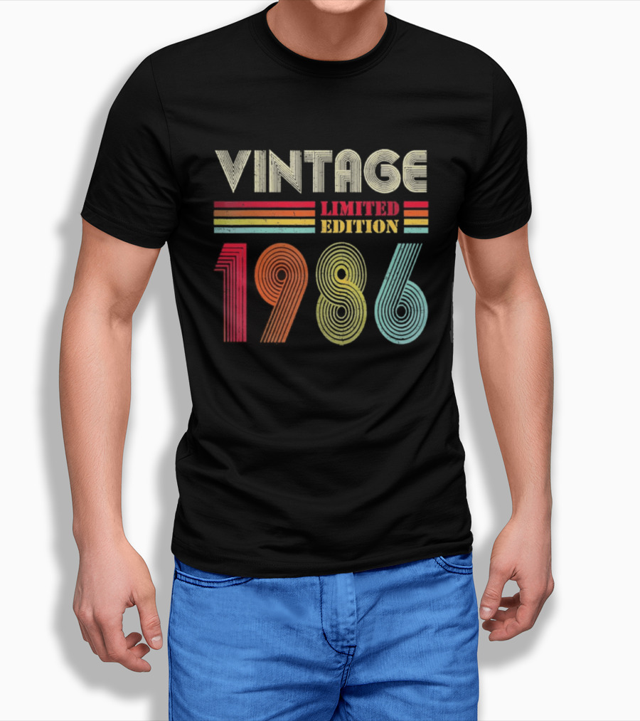 Vintage 1986 Limited Edition 40th Birthday Men Women 40 Years Old T-Shirt