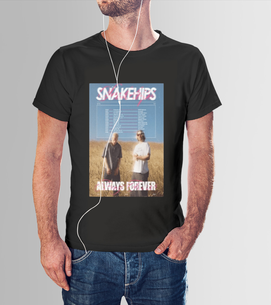 Snakehips Always Forever Spring Tour 2026 Dates With Concert Locations And Band Members T-Shirt