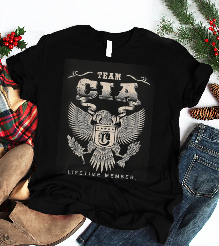 Team CIA Lifetime Member Emblem With Eagle Crest T-Shirt