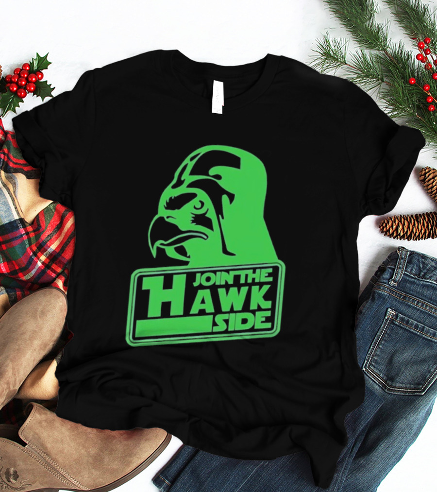 Join The Hawk Side Classic Iconic Green Hawk Face T-Shirt