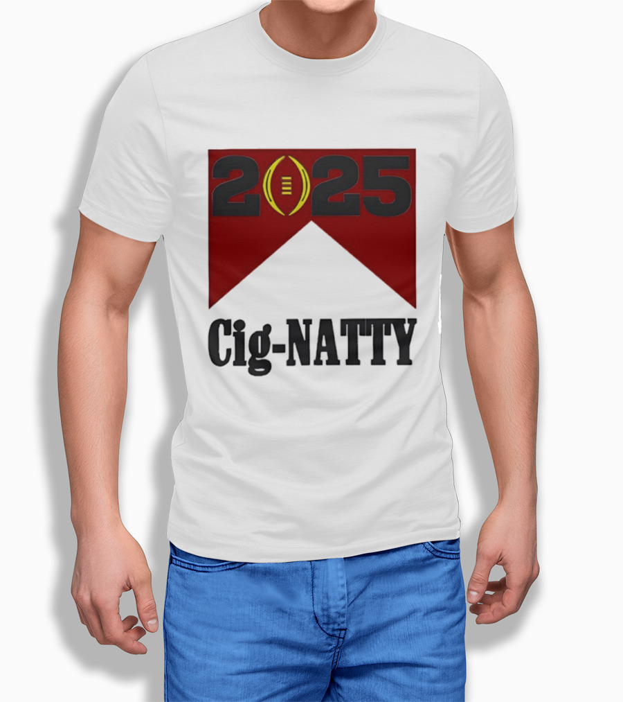 Indiana Hoosiers 2025 Cig Natty Football Banner T-Shirt