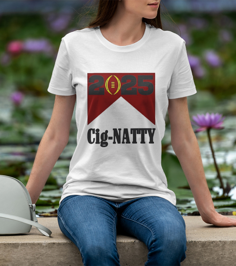 Indiana Hoosiers 2025 Cig Natty Football Banner T-Shirt