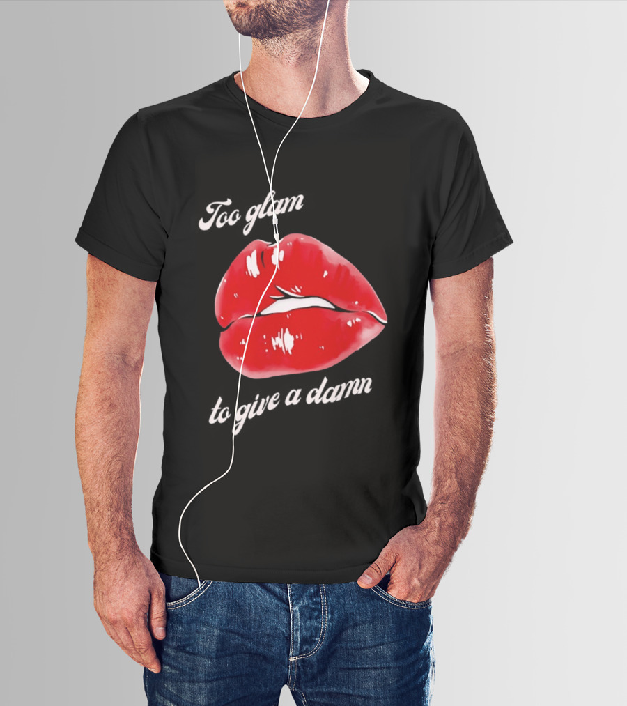 Too Glam Red Lips Attitude T-Shirt