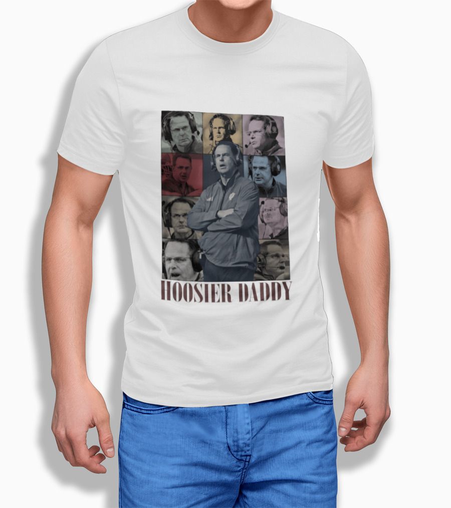 Indiana Hoosiers Curt Cignetti Hoosier Daddy Coach Collage T-Shirt