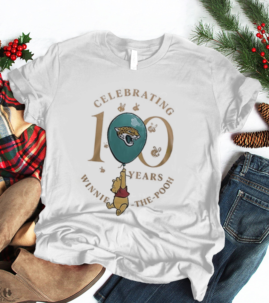 Celebrating 100 Jacksonville Jaguars Winnie The Pooh Anniversary T-Shirt