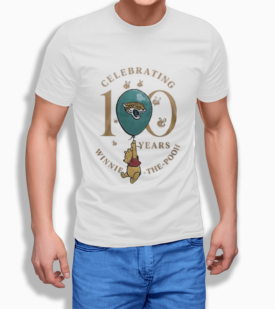 Celebrating 100 Jacksonville Jaguars Winnie The Pooh Anniversary T-Shirt