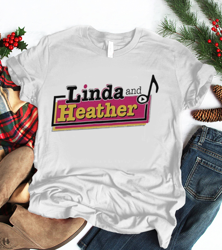 Linda And Heather Baseball Text Vintage Retro Block T-Shirt