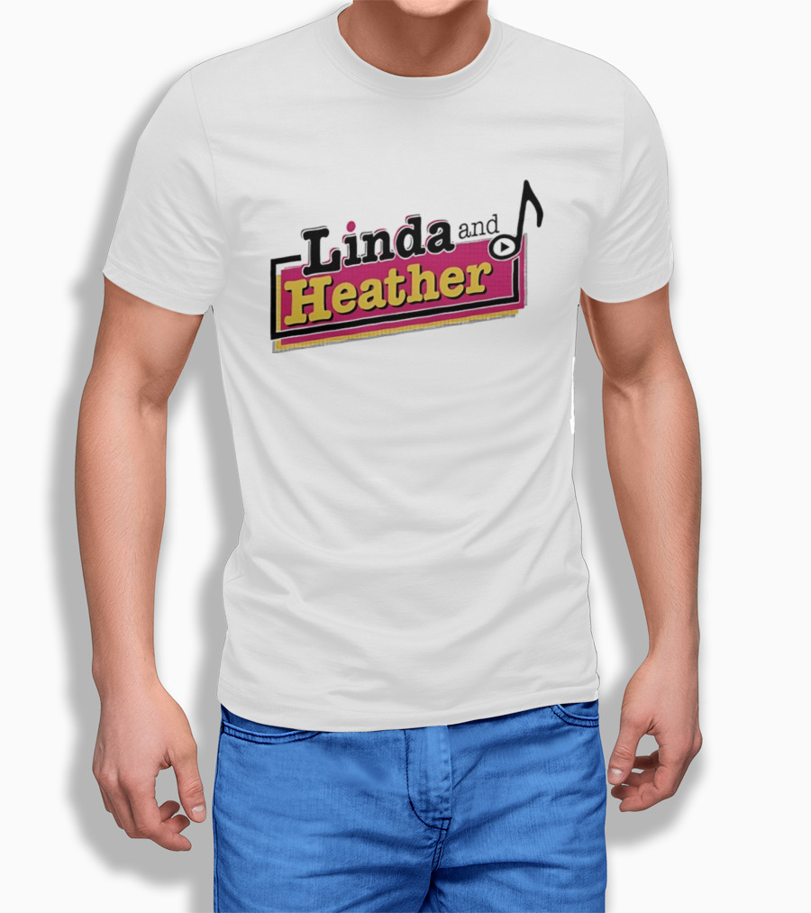 Linda And Heather Baseball Text Vintage Retro Block T-Shirt