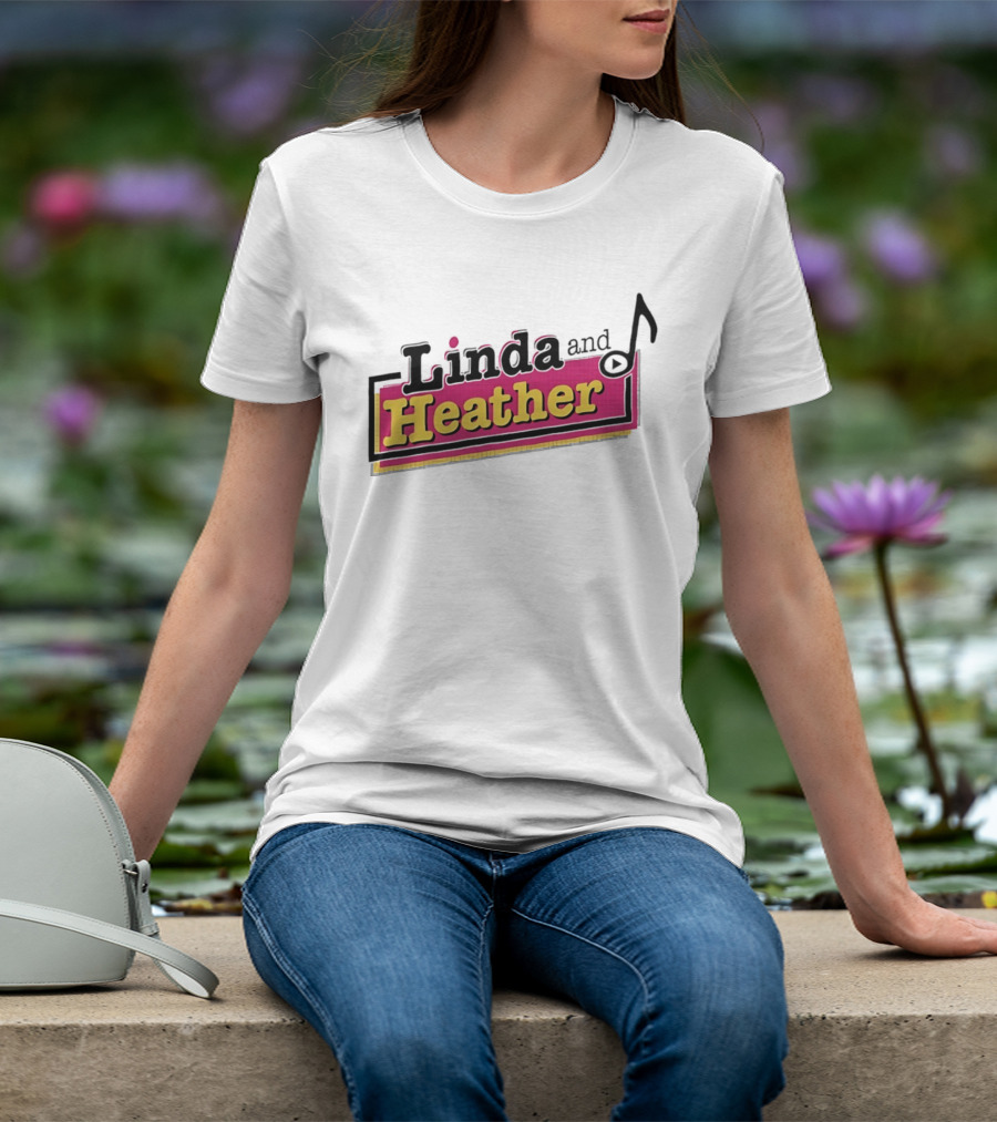 Linda And Heather Baseball Text Vintage Retro Block T-Shirt