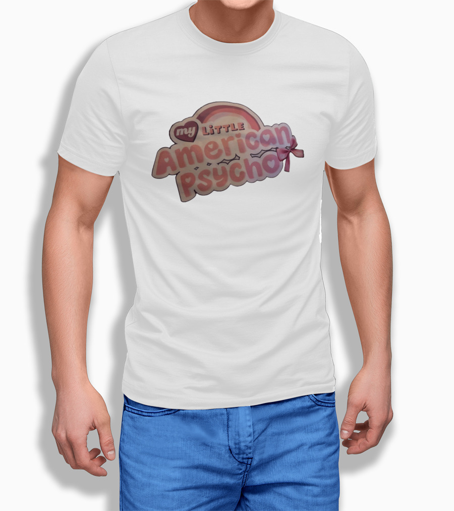 My Little American Psycho Rainbow Bow T-Shirt