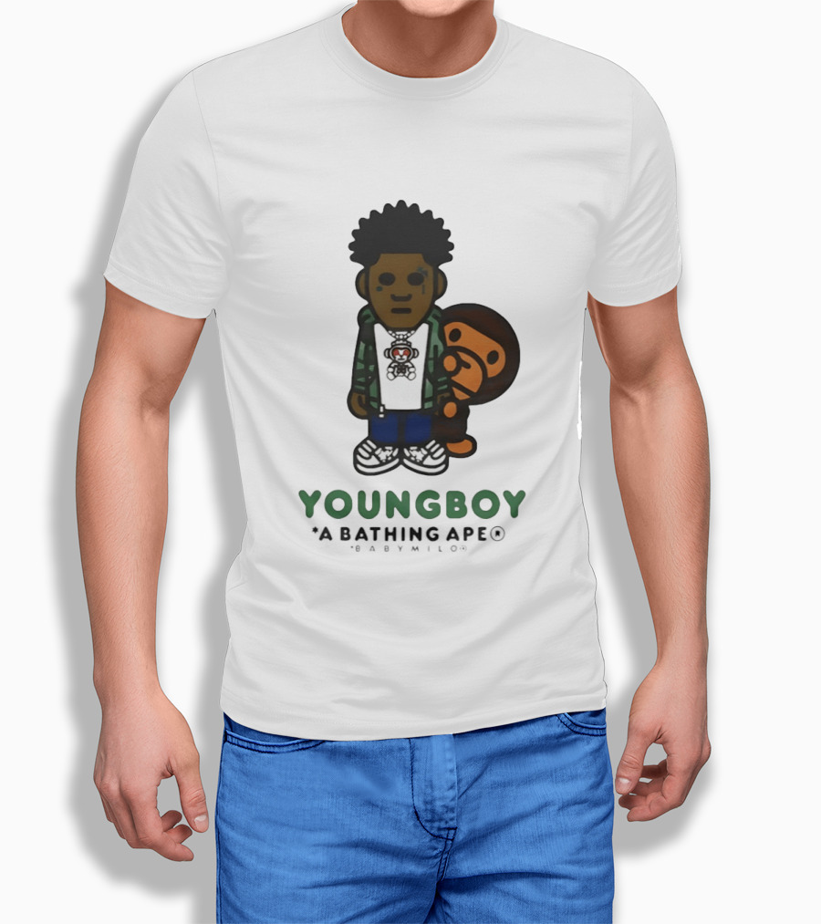 NBA YoungBoy BAPE Milo Collaboration A Bathing Ape T-Shirt