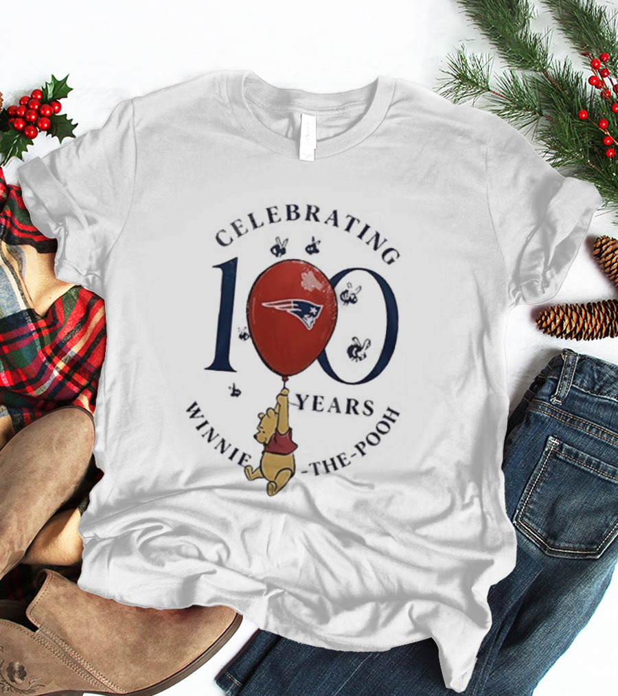 Celebrating 100 Years Winnie The Pooh New England Patriots T-Shirt