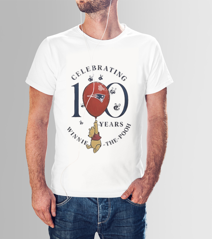 Celebrating 100 Years Winnie The Pooh New England Patriots T-Shirt