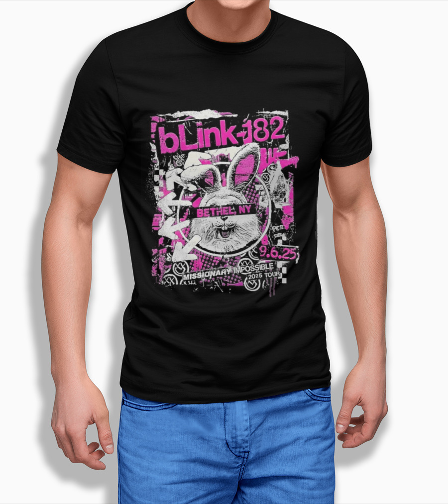Blink 182 Missionary Impossible 2025 Bethel NY Tour T-Shirt