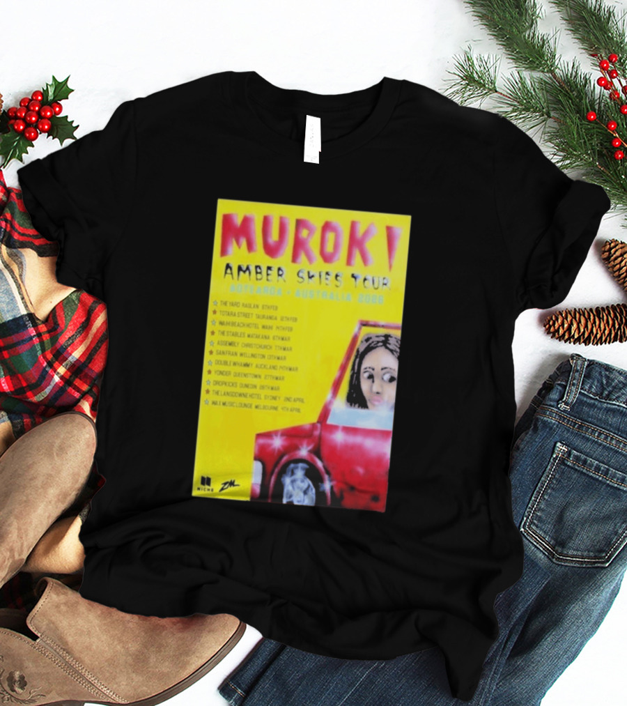 Muroki Amber Skies Tour Aotearoa Australia 2026 T-Shirt
