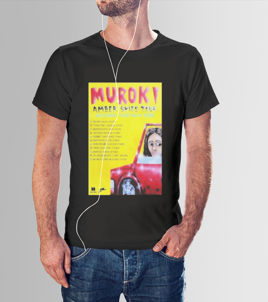Muroki Amber Skies Tour Aotearoa Australia 2026 T-Shirt
