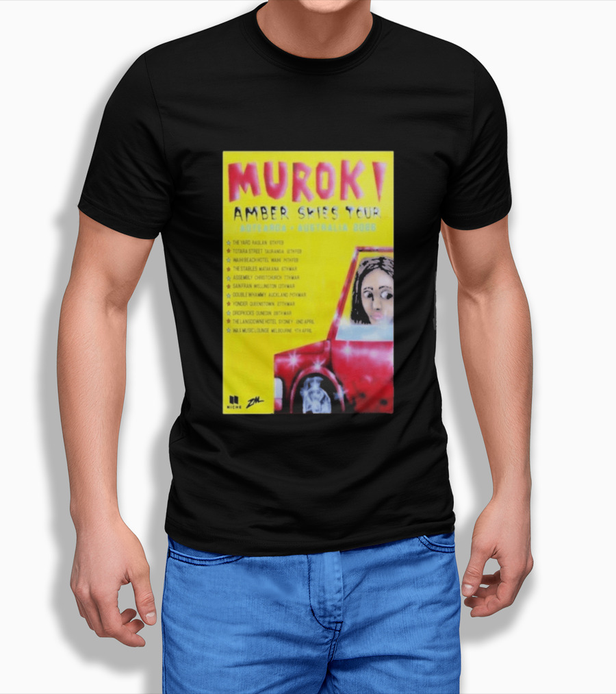 Muroki Amber Skies Tour Aotearoa Australia 2026 T-Shirt